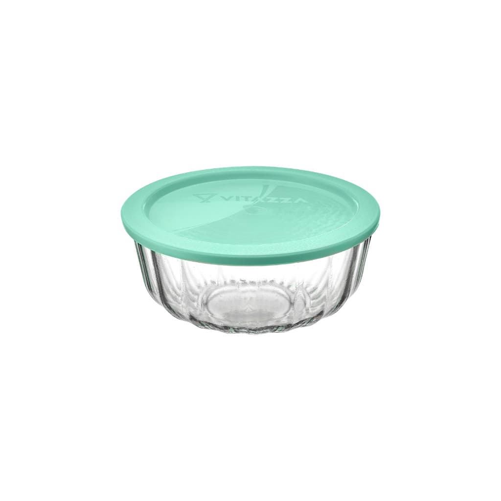 Saladeira De Vidro Vitazza 900ml Com Tampa Plástica 1250
