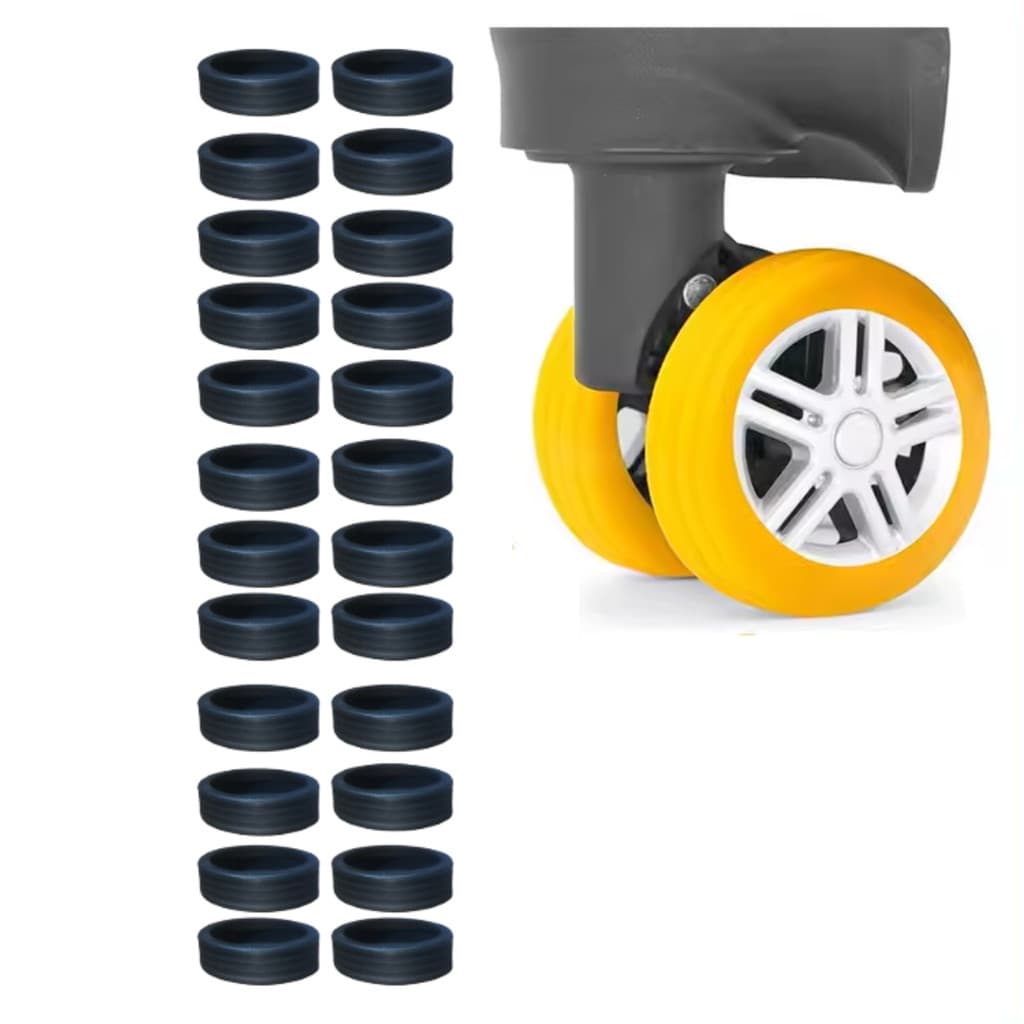 Kit 24 Capa de Roda Para Mala Bagagem Rodas Silenciosas Silicone