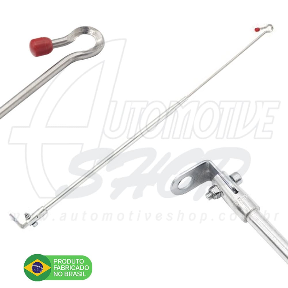 Antena Corta Pipa Moto Retrátil Retrovisor Aço Inox Prto M1A/M9