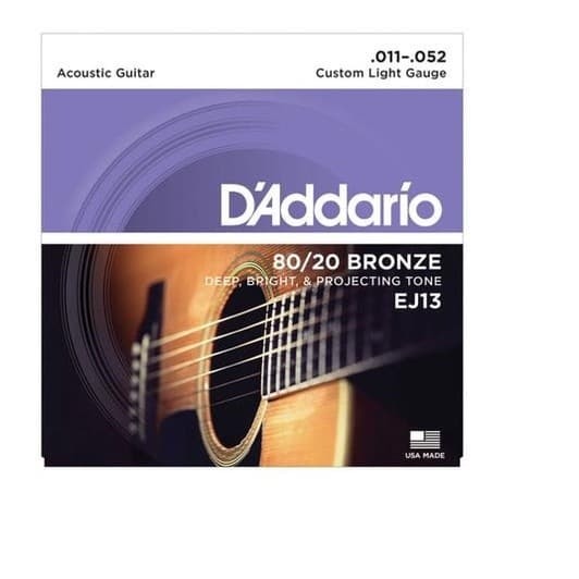 Encordoamento Violão Aço 011 Daddario Ej13 Bronze 0.11