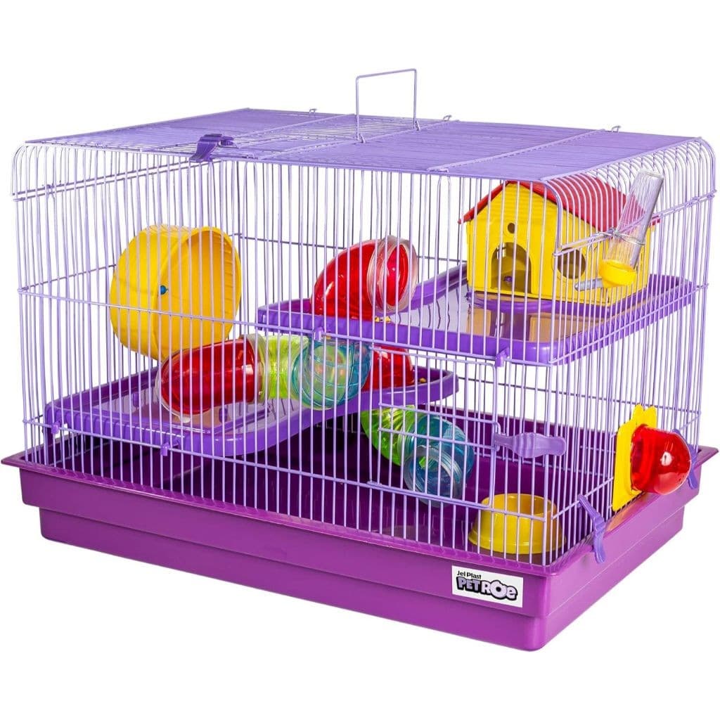 Gaiola Hamster  Big Space Roedores Tubo Luxo Completa Jel Plast Acrílico Pet Roe 2 Andares