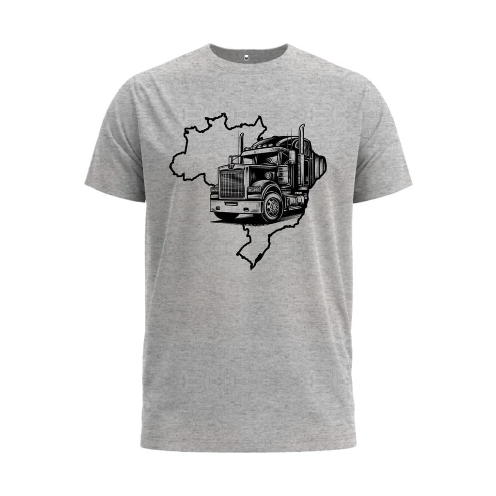 Camiseta Caminhoneiro Caminhão Mapa do Brasil