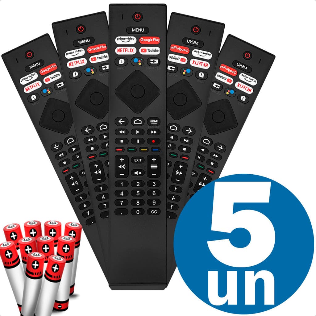 Controle Remoto Compatível TV Philips 55PUG7406 78  Netflix YouTube Prime