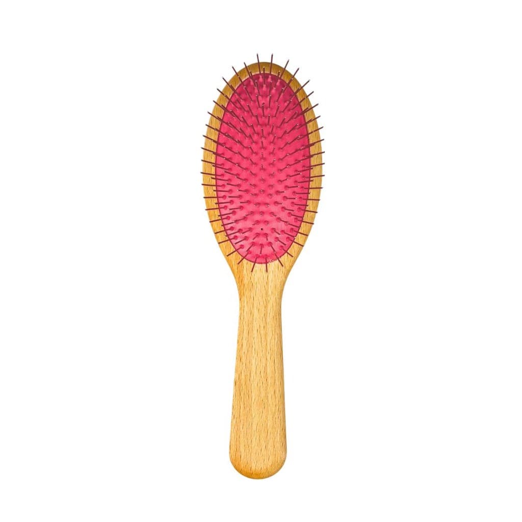 Escova Pet Cães Gatos MBS Colors Com Pinos Firmes Sem Bolinhas Rosa Tamanho M
