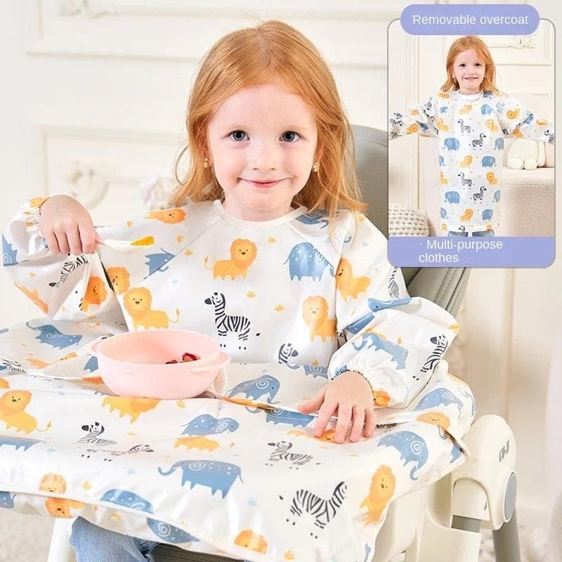 Babador De Alimentação Limpo Para Bebês , Meninos E Meninas , À Prova D'água , Avental Com Capa De Mesa , Infantil , Sem