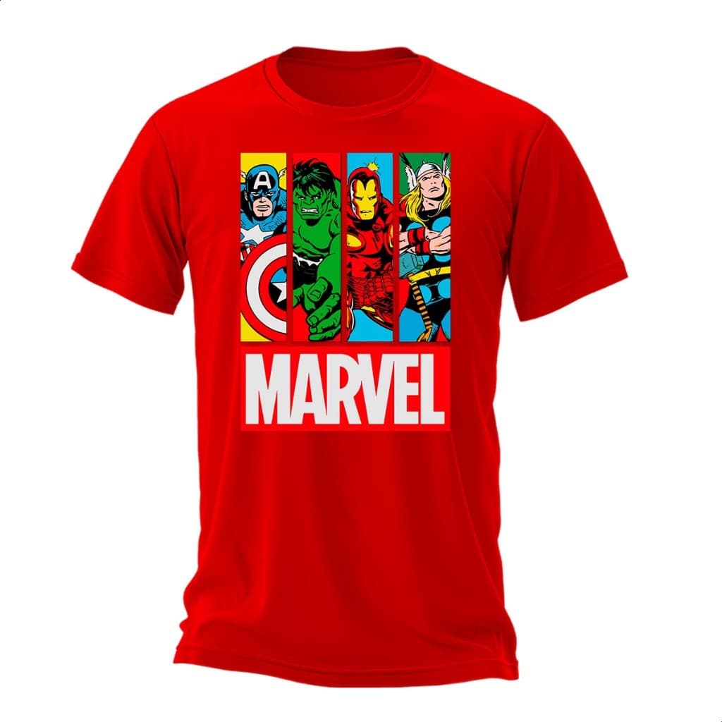 Camiseta Marvel Capitão América Hulk Homem de Ferro Thor