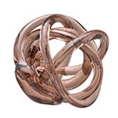 Bola Nó Peso Vidro Murano Marsala 15cm Decorativa Casa Sala Quarto Escritório Enfeite Mesa Rack Estante Decoração Luxo