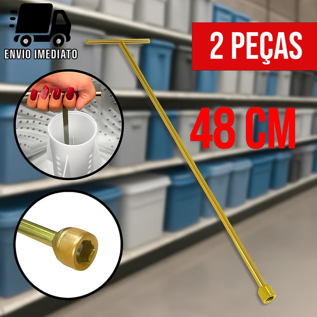 Kit 2 Chave T 10mm Longa para Maquina de Lavar Agitador