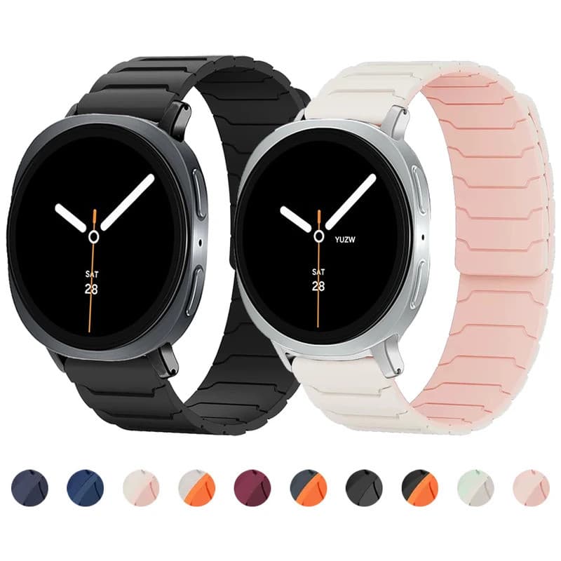 Pulseira Magnética para Samsung Galaxy Watch 8 44mm 40mm Substituição de Pulseira de Silicone para Watch8 Classic 46mm A