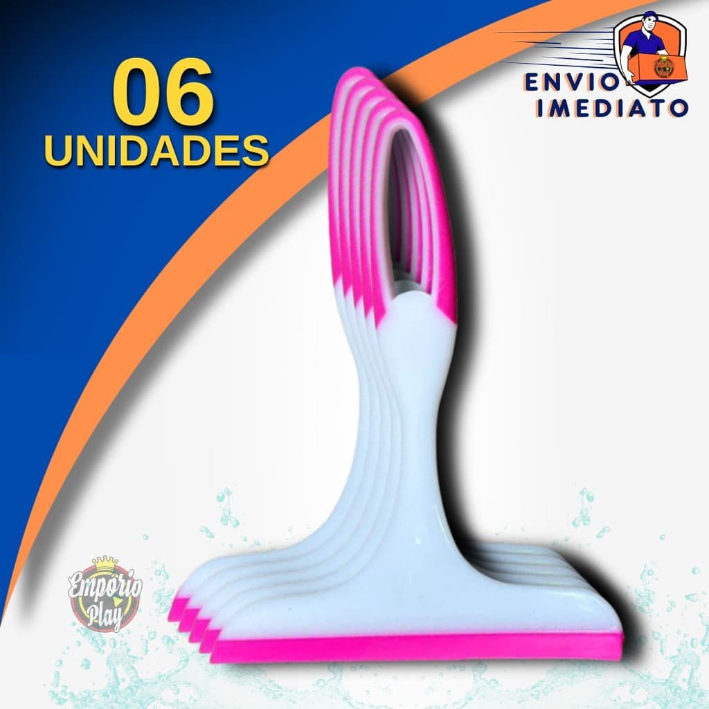 Kits Mini Rodinho de Pia Cozinha Silicone  Rodo Seca Pia Vidro Box Plastico 13CM