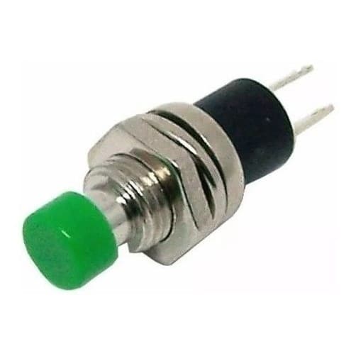 Kit 5 Peças Chave Botão Pbs-110 Push-button Na 2t Verde