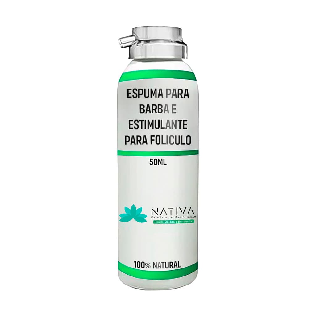 Espuma Para Barba 50ml Estimulante De Folículos Crescimento De Barba