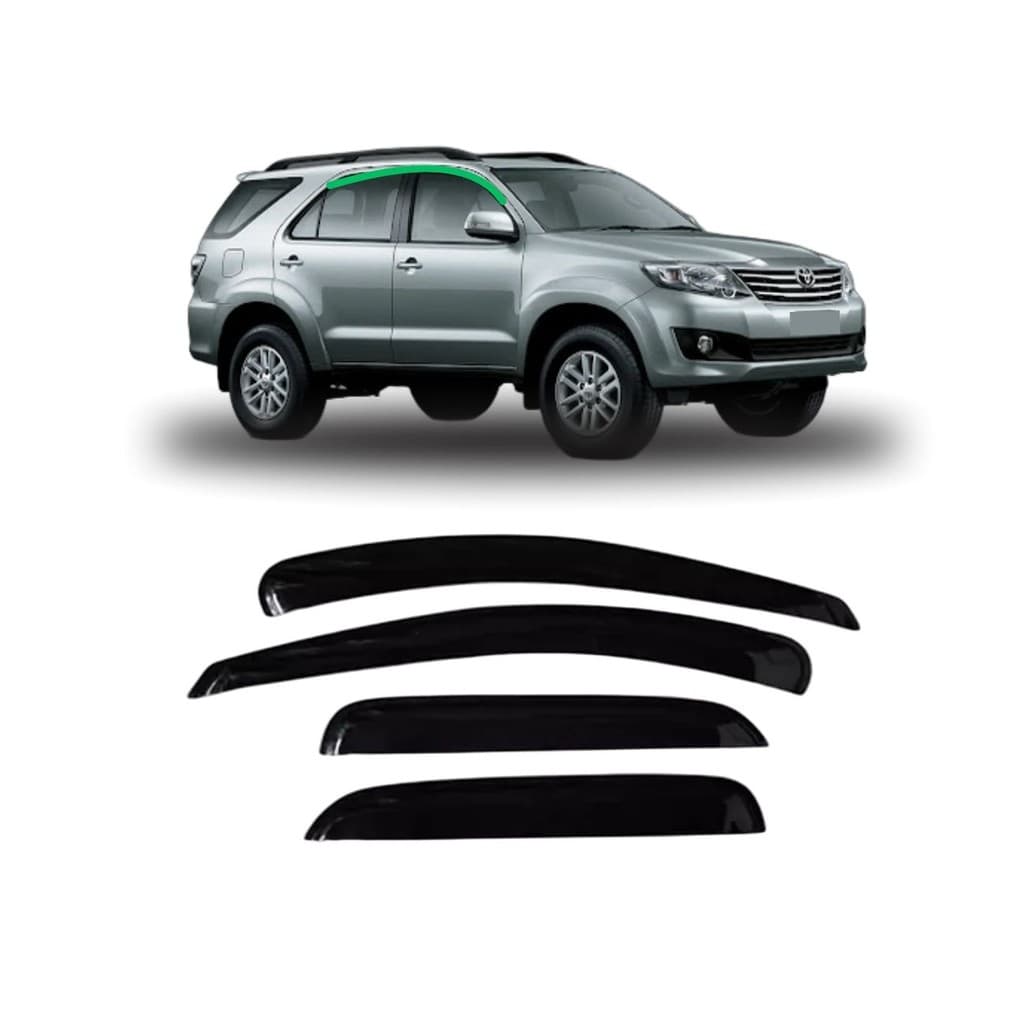 Jogo Calha de Chuva (Defletor) Hilux SW4 05 06 07 08 09 10 11 12 13 14 15 4p