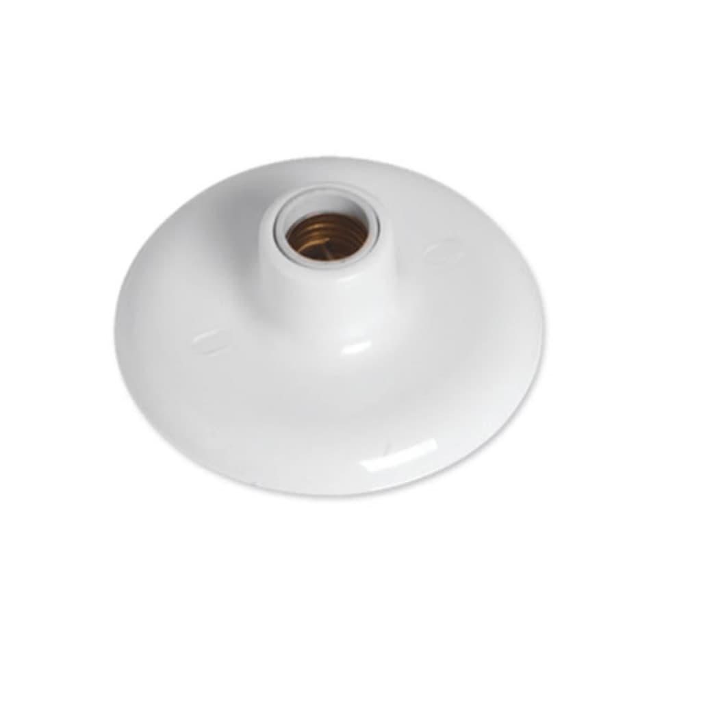 luminária Plafon Branco + Soquete de Porcelana soquete e27