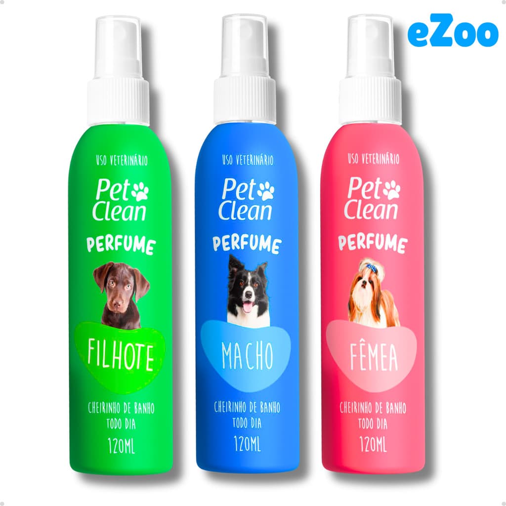 Perfume Colônia Spray Pet Shop para Cachorro e Gato 120 ml Pet Clean