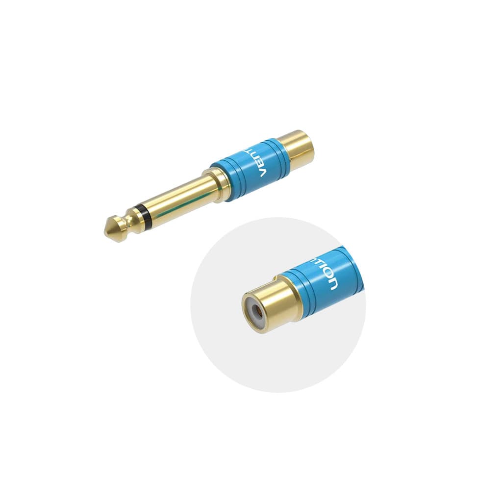 Adaptador Plug P10 Macho Para RCA Femea Profissional Vention