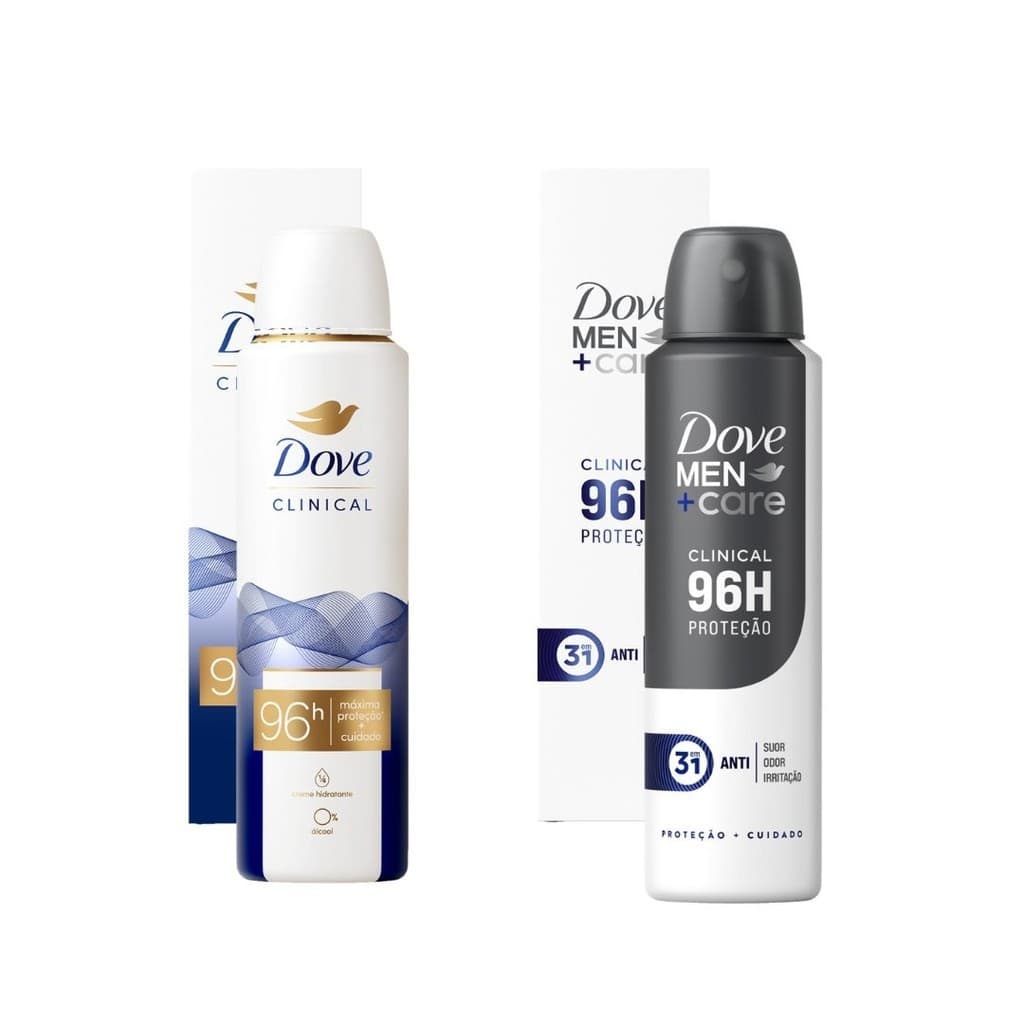 Desodorante Aerossol Dove Clinical 96 Horas 150ml Fragrâncias