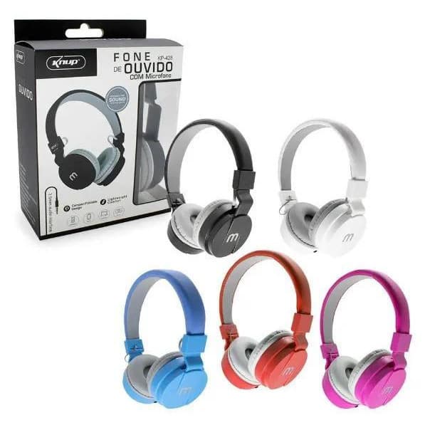 Fone de Ouvido Headset Gamer KP-428 Stereo com Fio e Microfone NFe Pronta Entrega