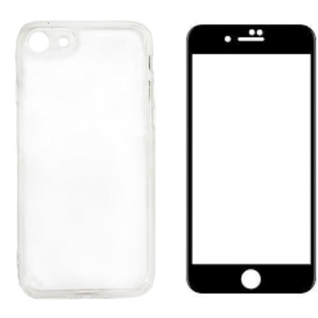 Capa Capinha Acrílica Para iPhone 8  + Película De Vidro 3d