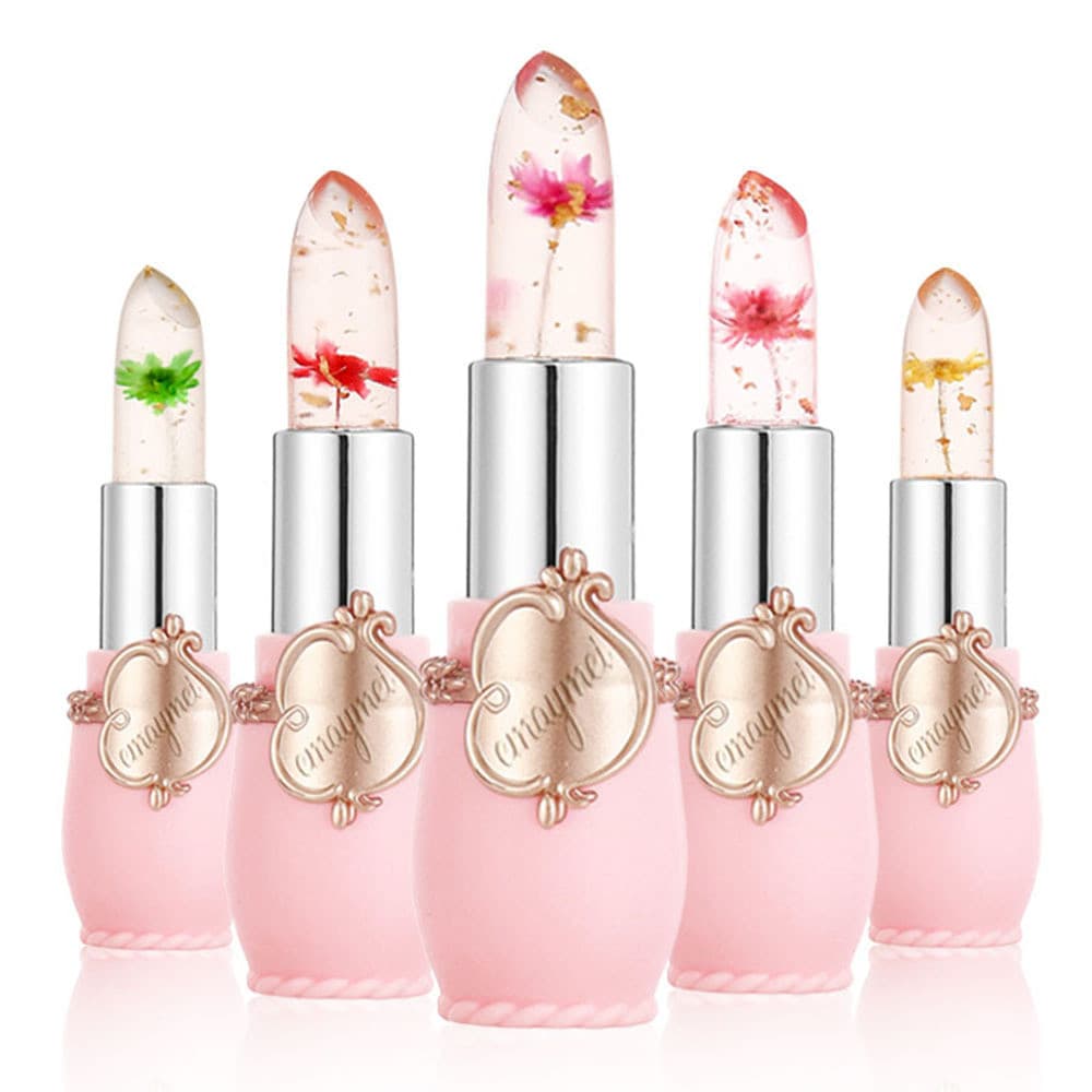Batom sem Geleia de Beleza Flor Seca Transparente com Mudança de Temperatura Batom sem Geleia Batom