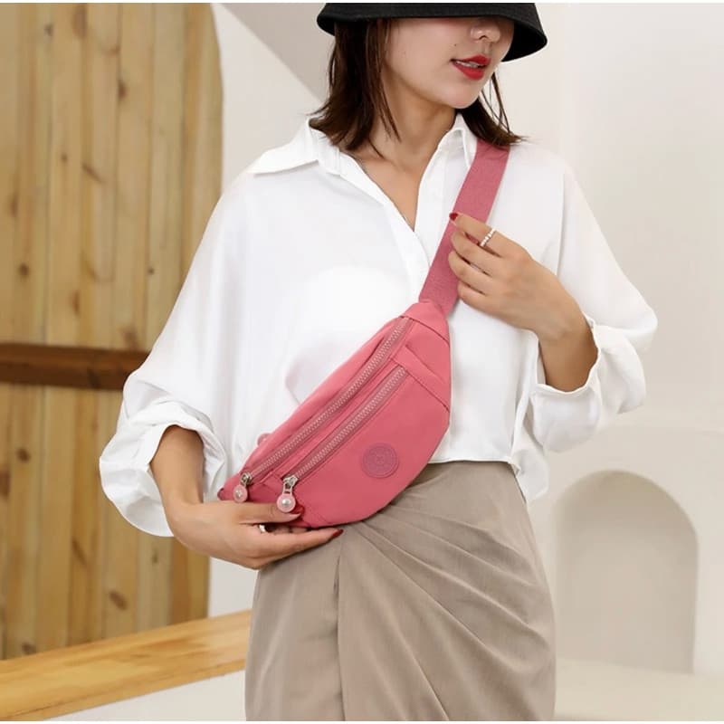 Bolsa Pochete Nylon Masculina Feminina Estilosa Porta Objetos Impermeável Resistente