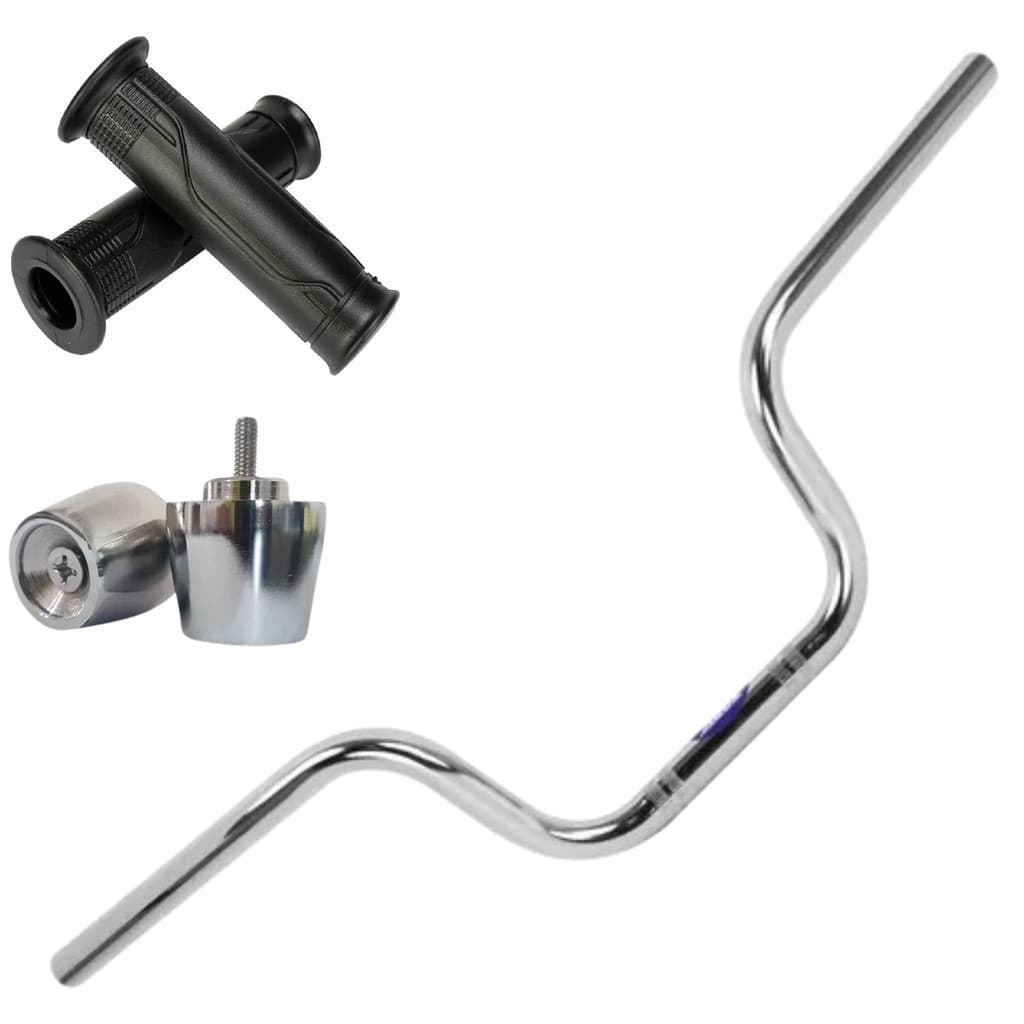 Guidão Ybr Com Pesinho Pcx e Par de Manoplas 125 2001 ate 2015 Factor Yamaha Peso Moto Rosca Fixação