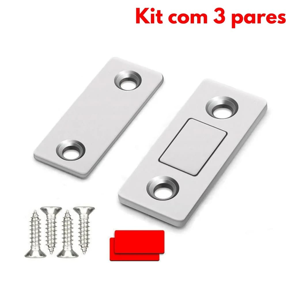 3 Kits de Chapinhas Magnéticas e Mantenha Seus Armários Fechados