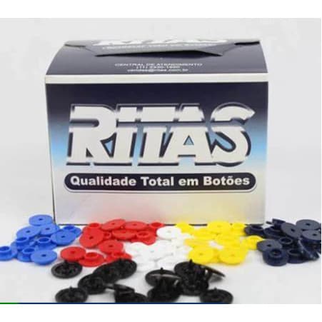 Botão De Pressão Ritas 12mm 50 Unidades