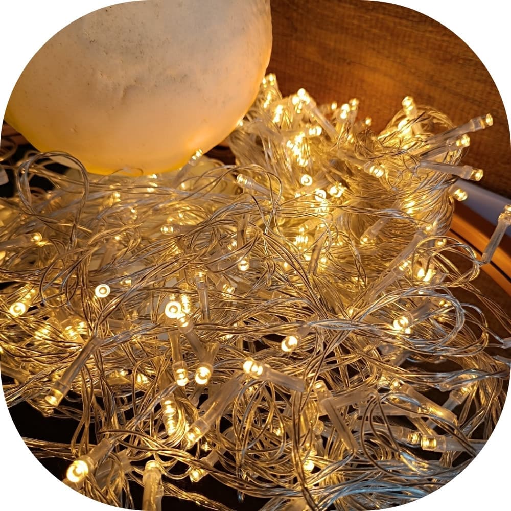 Pisca Pisca 100 LEDs Branco Quente 8 Funções 10Mts Decoração Natal