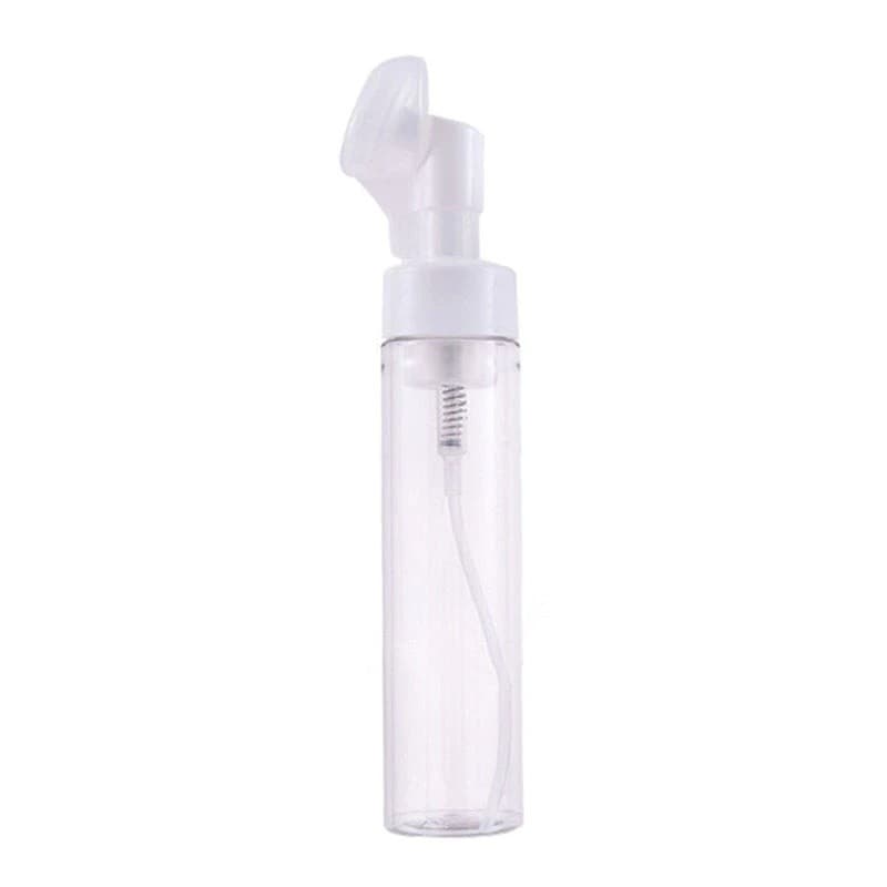 SQ7005 - Frasco Pump 100ml COM ESCOVA Espuma Limpeza Facial Skin Care Silicone