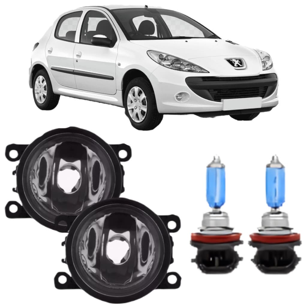 PAR FAROL MILHA PEUGEOT 207 2007 A 2014 E SUPER BRANCA