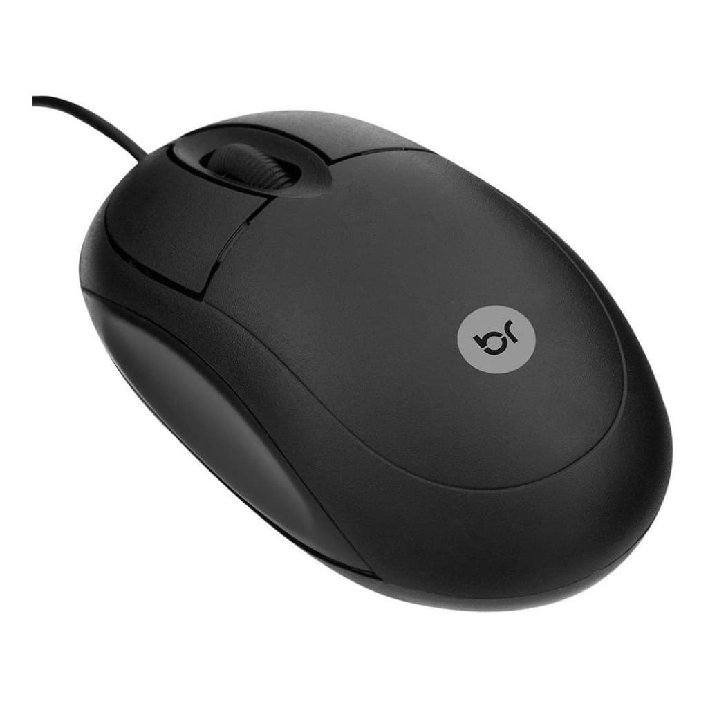 Mouse Standard Optico Scroll Bright C/ Fio Usb - Preto