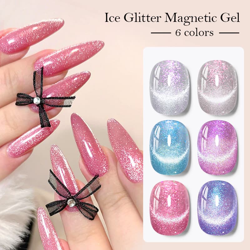 Conheça Através 7ml Dazzling Ice Glitter Magnético Olho De Gato Gel Polonês Curado Por UV Lâmpada LED Semi Permanente De