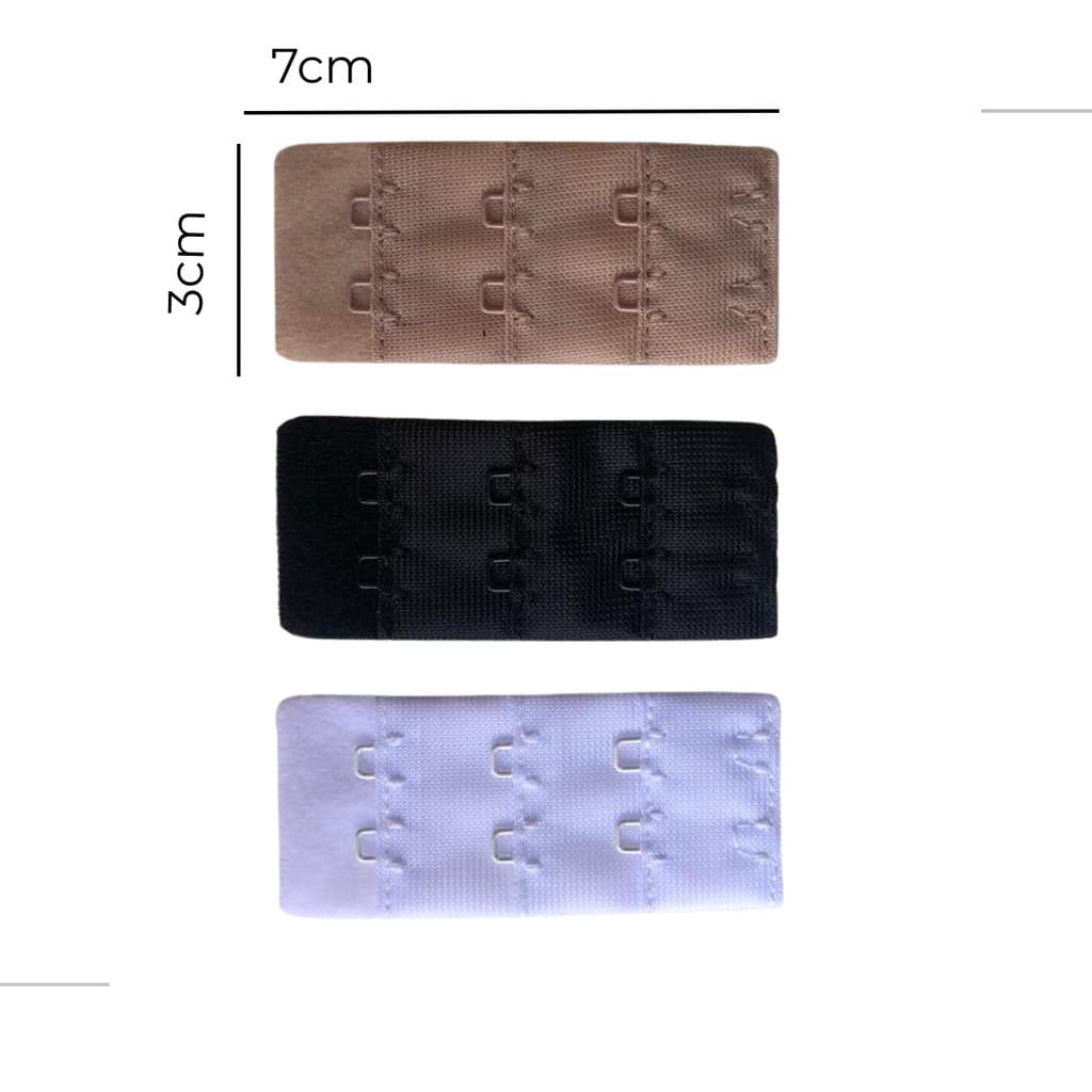 Extensor de Sutiã com 3 unidades kit Premium Regulagem Triilha Feminino Plus Size