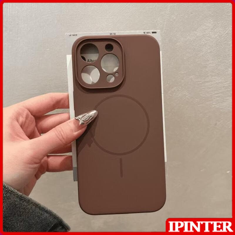 Capa De Silicone Líquido Original Magnética Magsafe Para iPhone Air 17 16 15 14 13 12 Pro Max