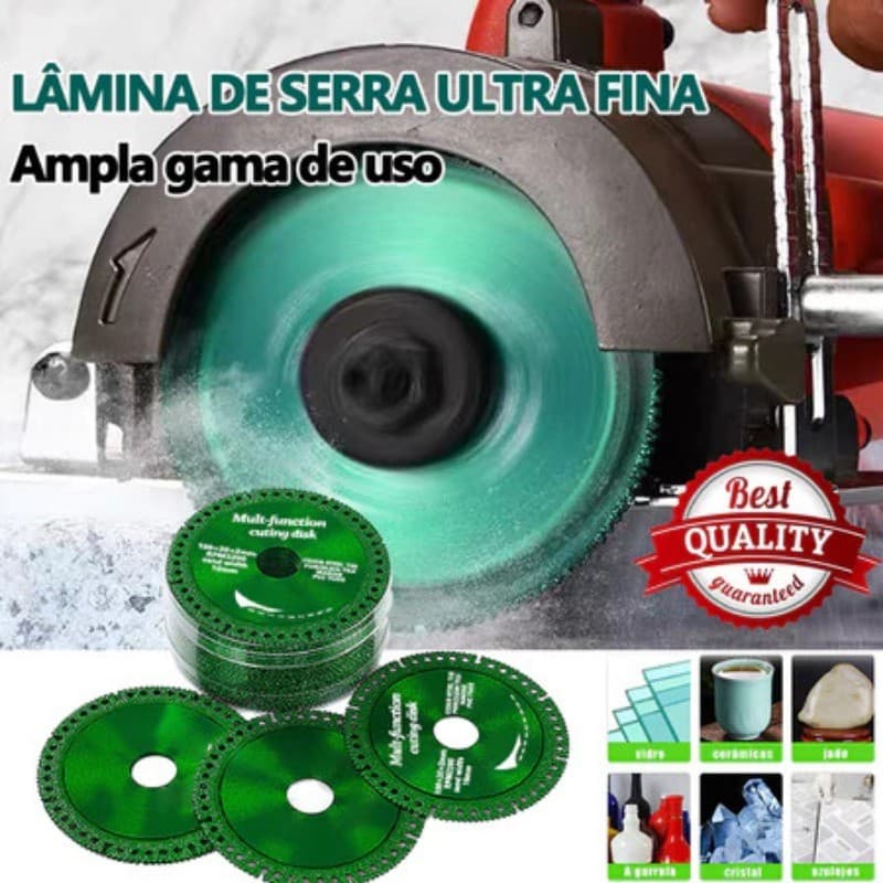 【Kit 5】6 Em 1 Disco De Corte Com Diamante Lâmina De Serra Multifuncional 100mm Ultra Fino Para Azulejo Cerâmico PVC
