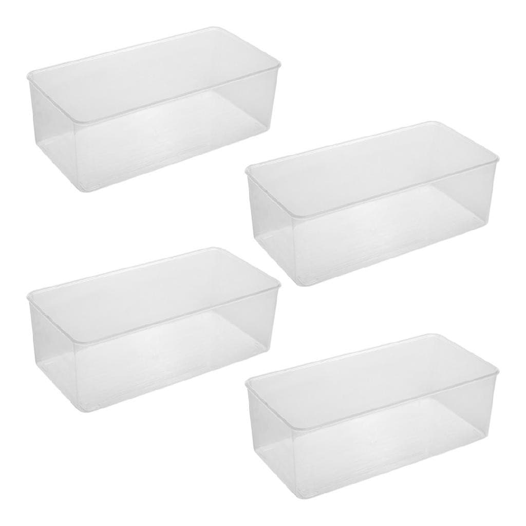 Caixas Organizadoras De Poliestireno 30x15cm Armazenamento Vai A Geladeira Guarda Roupa Estante
