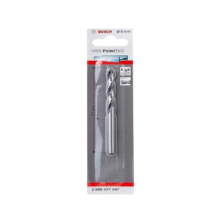 Broca para Metal Bosch Aço Rapido Hss Pointteq 6,0mm 1 Peca