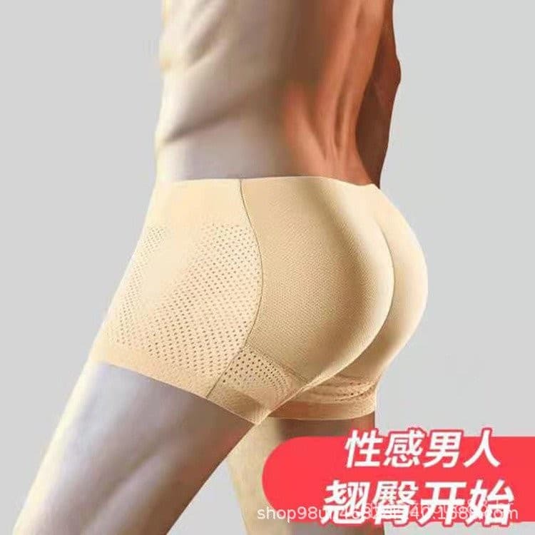 Roupa Íntima Masculina Falsa Bumbum Levanta Calças Boxer Nádegas Esponja Almofada