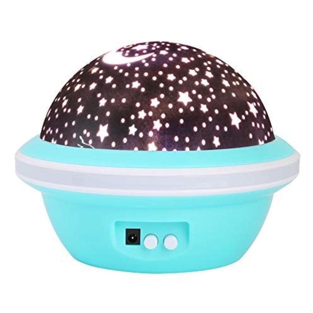 LUMINARIA PROJETOR CEU ESTRELADO ABAJUR NOTURNA ESTRELA LUA QUARTO INFANTIL ADULTO BEBE AZUL