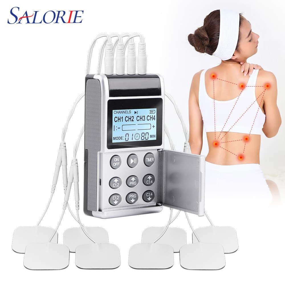 15 Modos TENS EMS Estimulador Muscular Elétrico Digital Meridiano Fisioterapia Acupuntura Massajador