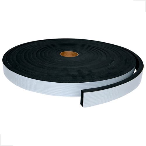 Fita Espuma EVA Preto Autocolante 19mm X 10mm X 10m Tipo Borracha Vedação e Anti Ruido