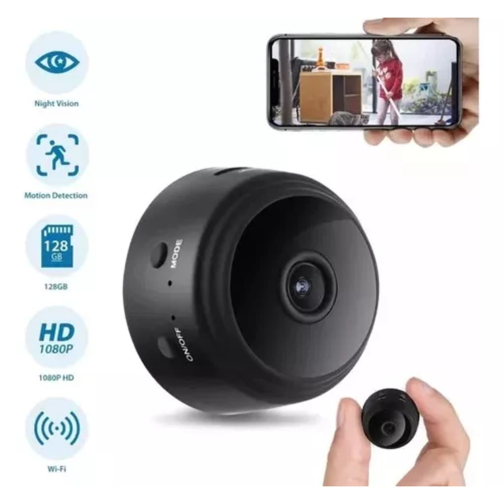Micro Câmera Espiã Sem Fio Ultra Vision Pro Monitoramento Wi fi