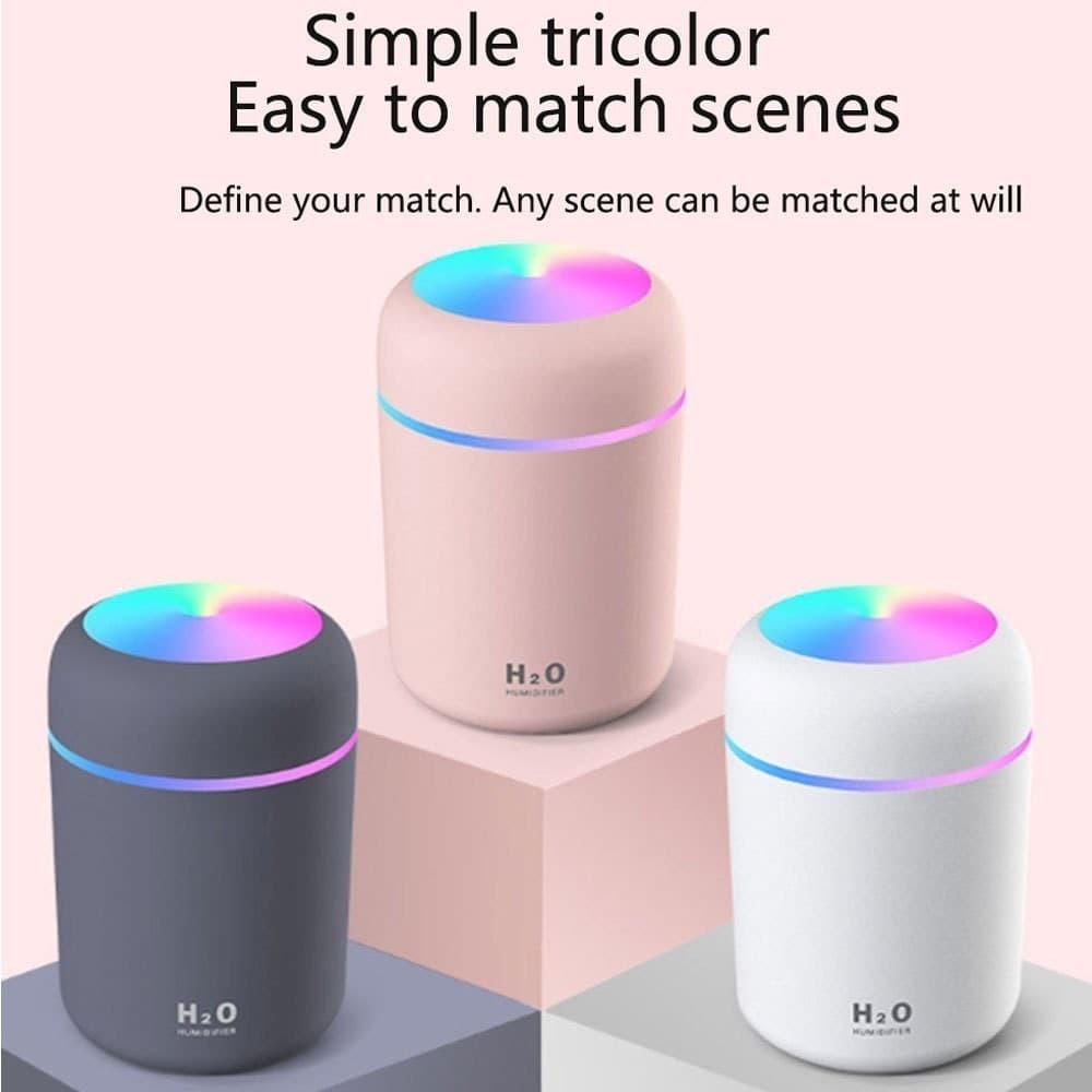 300ml Umidificador De Ar Portátil Usb Ultrassônica 300ml / Difusor De Aromaterapia