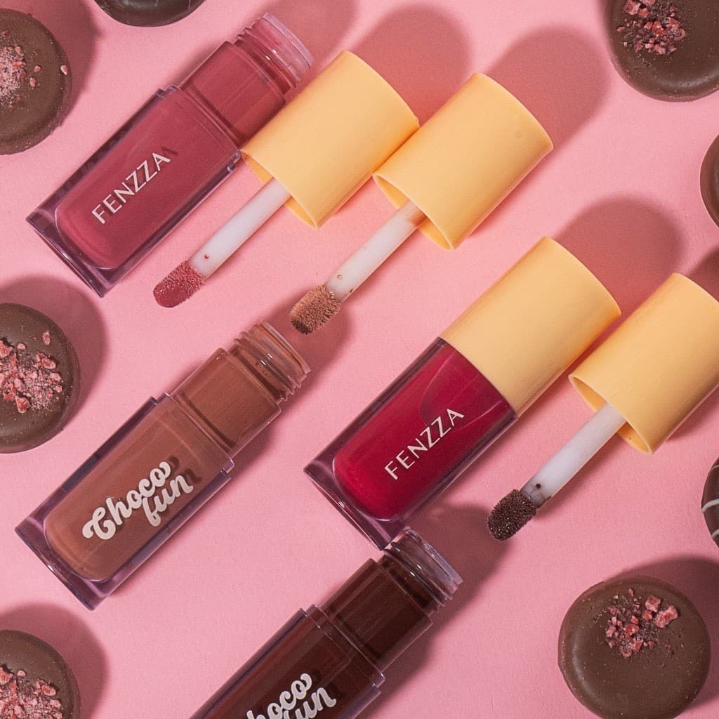 FENZZA LIP TINT CHOCO FUN GLOSS LABIAL GANACHE AU LAIT FLAN FONDUE 20085
