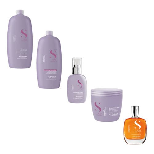 Shamp Condi Litro Masc 500 Leave in 125ml Óleo 100 Alfaparf Smoothing