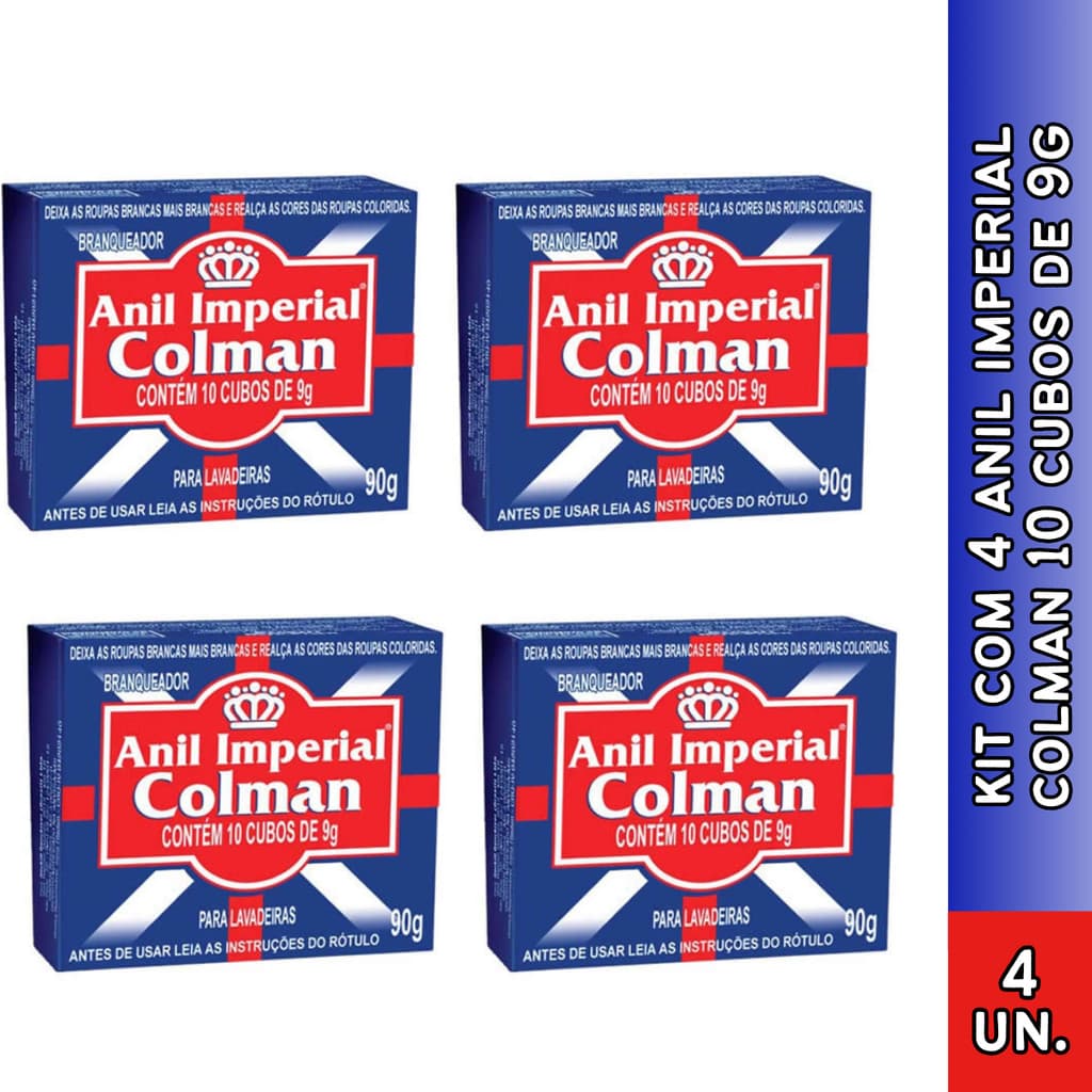 Kit de Anil Colman Imperial Caixa Com 10 Cubos 9g (2 ou 4 unids)