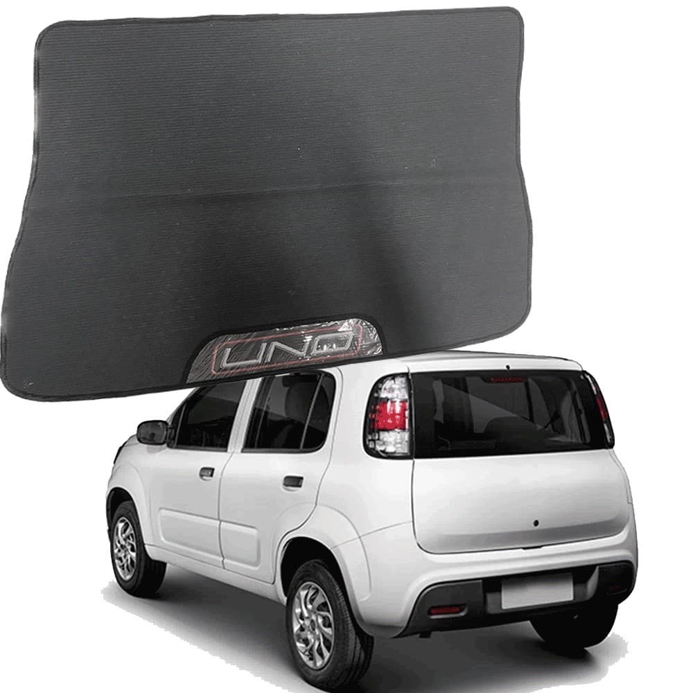 TAPETE EMBORRACHADO PARA PORTA MALA MALAS ESPECIFICO DO CARRO FIAT UNO 2013 A 2022