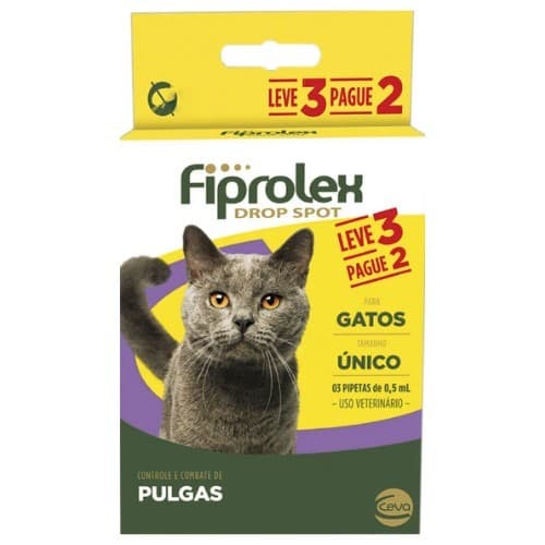 Antipulgas para Gatos - Remédio para Pulgas Ceva Fiprolex Drop Spot para Gatos de 0,5 ml