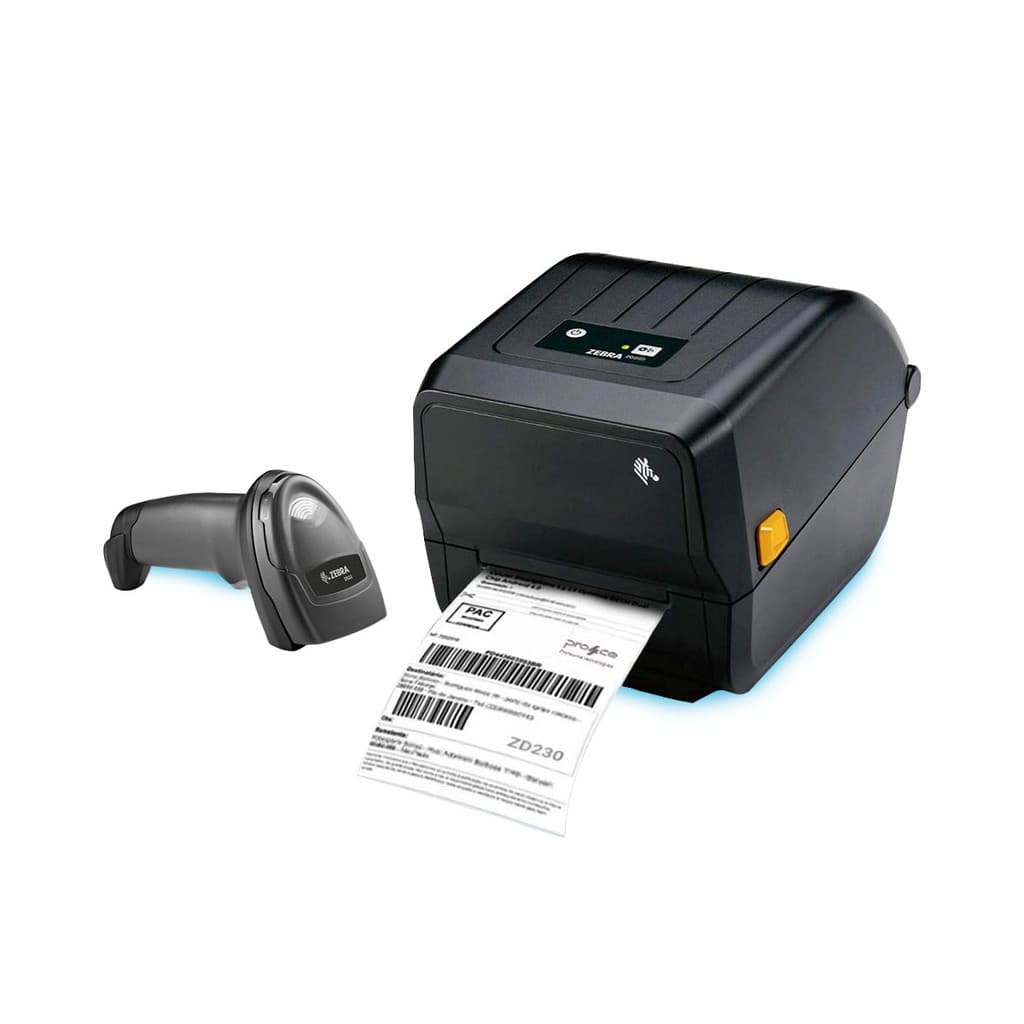Kit Zebra Leitor DS2208 Sem Suporte + Impressora ZD230 Eth